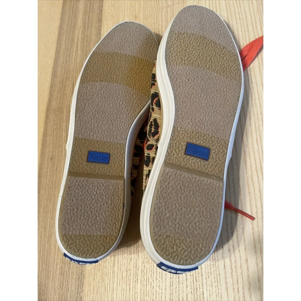 Women's Keds Champion Canvas Cheetah‎ Print Sneakers Brown SZ 8.5 Lace-Up Casual